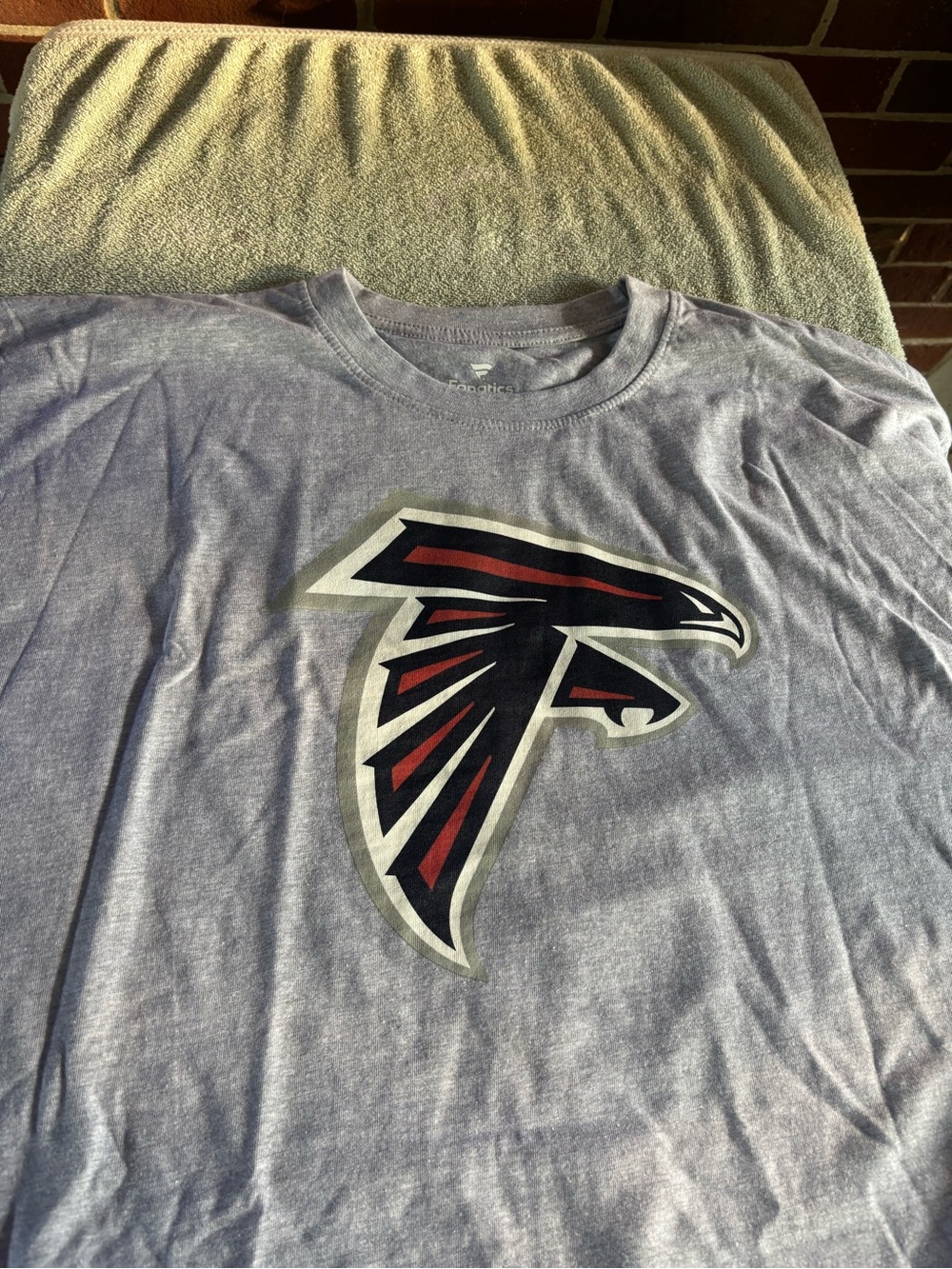 Fanatics Gray Atlanta Falcons Graphic Tee with Red & Black Logo